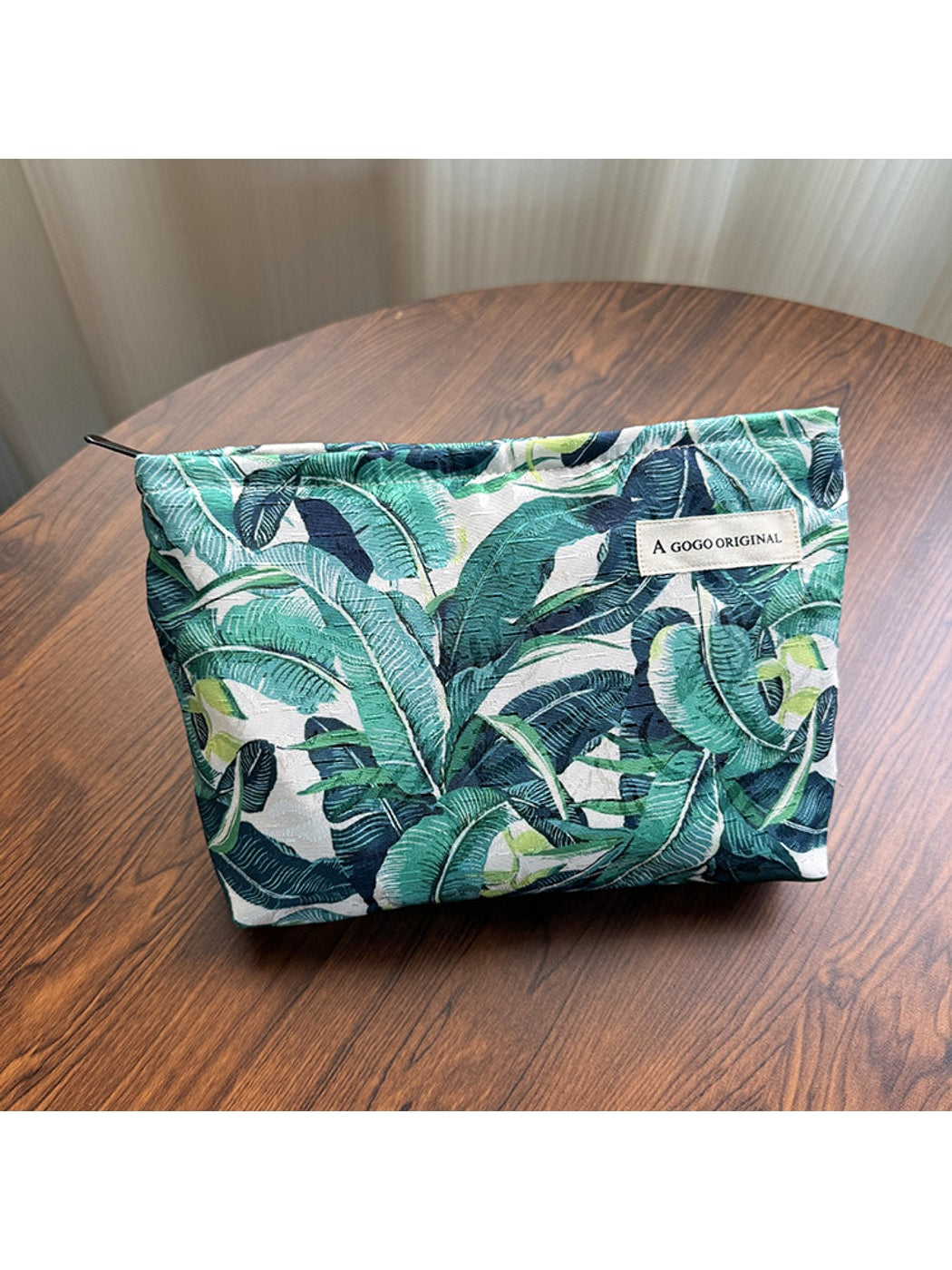Cosbai - Tropical Plants Printed Cosmetic Organizer Bag