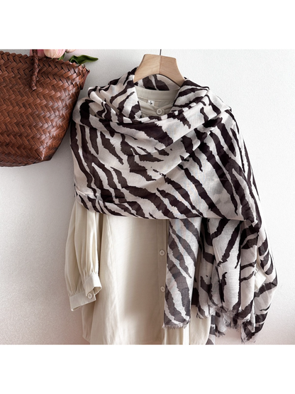 Scarvii - Zebra Print Long Scarf