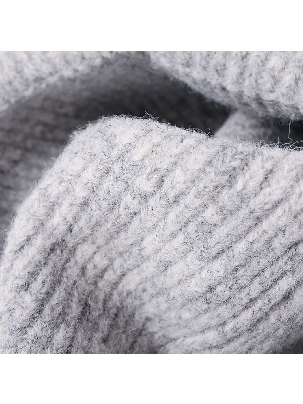 Haila - Fuzzy Ribbed Wide Cuff Knit Beanie