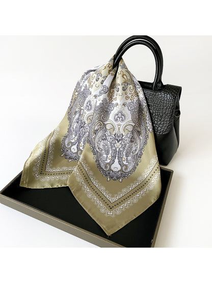Scarvii - Graphic Paisley Colorblock Scarf