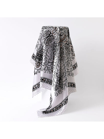 Scarvii - Retro Paisley Mandala Print Square Scarf