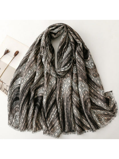 Scarvii - Bohemian Geometric Print Long Scarf