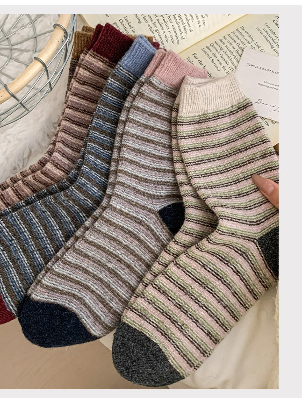 Rufia - Soft Blend Color-Line Crew Socks