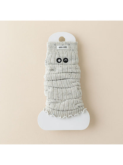 Rufia - Cute Face Slouchy Knit Winter Leg Warmers