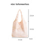 Cosbai - Solid Floral Embroidery Tote Shoulder Bag