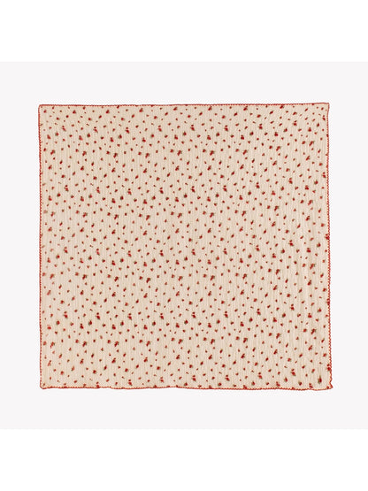 Scarvii - Polka Dot and Floral Print Square Scarf