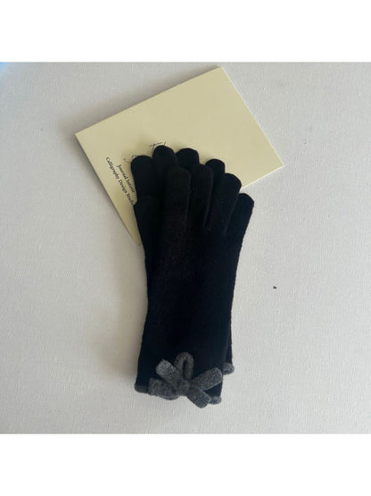 Gloving - Cute Knitted Gloves with Bow & Touchscreen