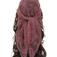Scarvii - Rose Embroidered Square Scarf & Shawl