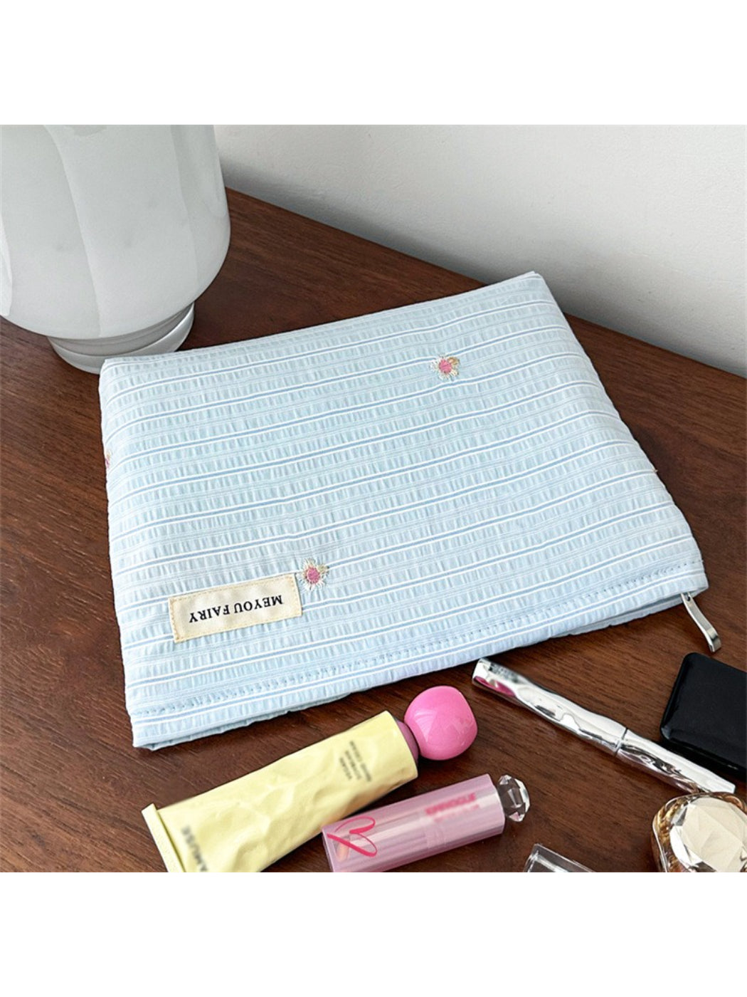 Cosbai Pastel Stripe Cosmetic Bag product image