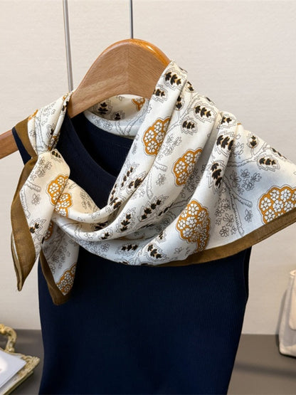 Scarvii - Paisley Floral Print Square Scarf – Vintage & Elegant