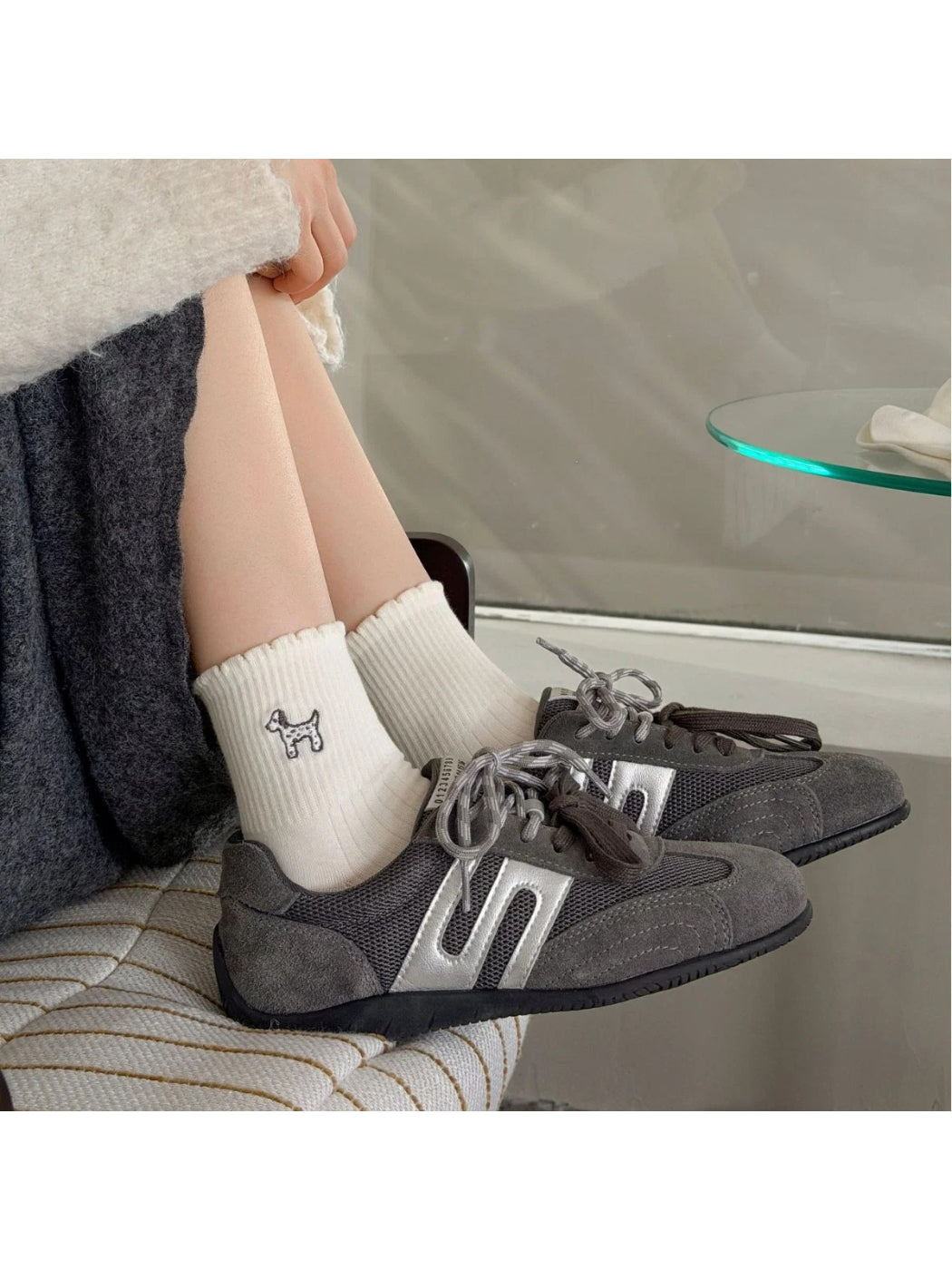 Rufia - Anime Cartoon Ribbed-Cuff ankle Socks