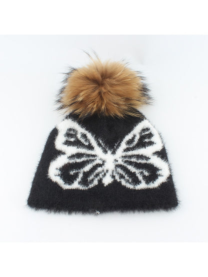 Haila - Winter Butterfly Pattern Beanie