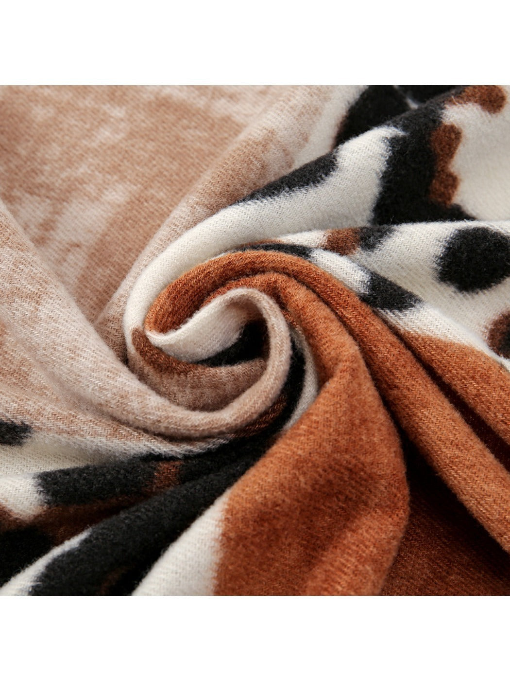 Scarvii - Leopard Patchwork Tassel Winter Scarf