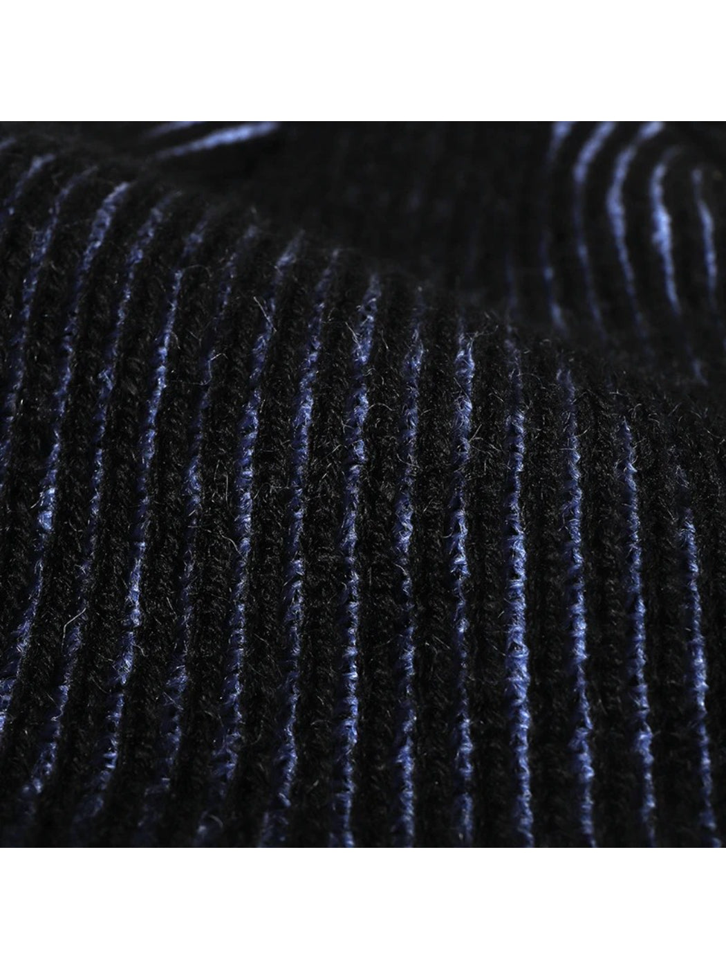 Haila - Contrast-Thread Ribbed Cuffed Knit Beanie