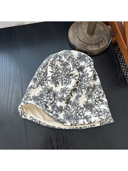 Haila - Casual Printed Slouchy Brimless Beanie Hat