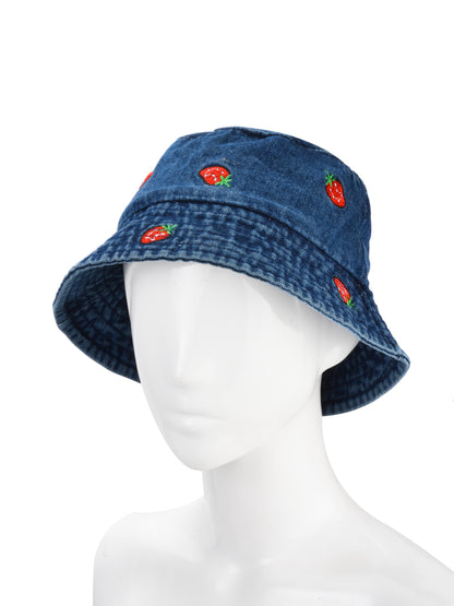 Haila - Playful Strawberry Stitch Bucket Hat
