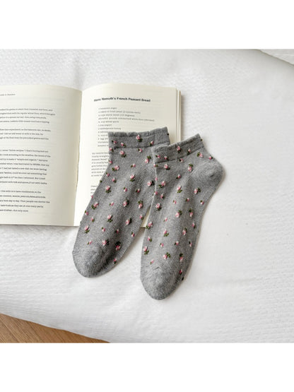 Rufia - Floral Blue White Crew Socks product image 5