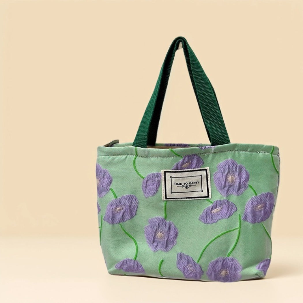 Small Colorblock Jacquard Handbag