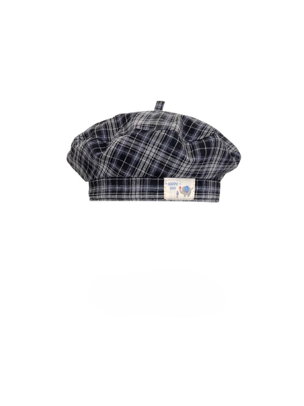 Haila - Plaid Patch Casual Beret Hat