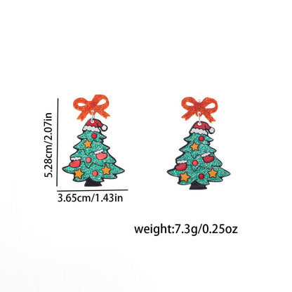 Earwish - Christmas Tree Tassel Earrings - Playful Sparkle