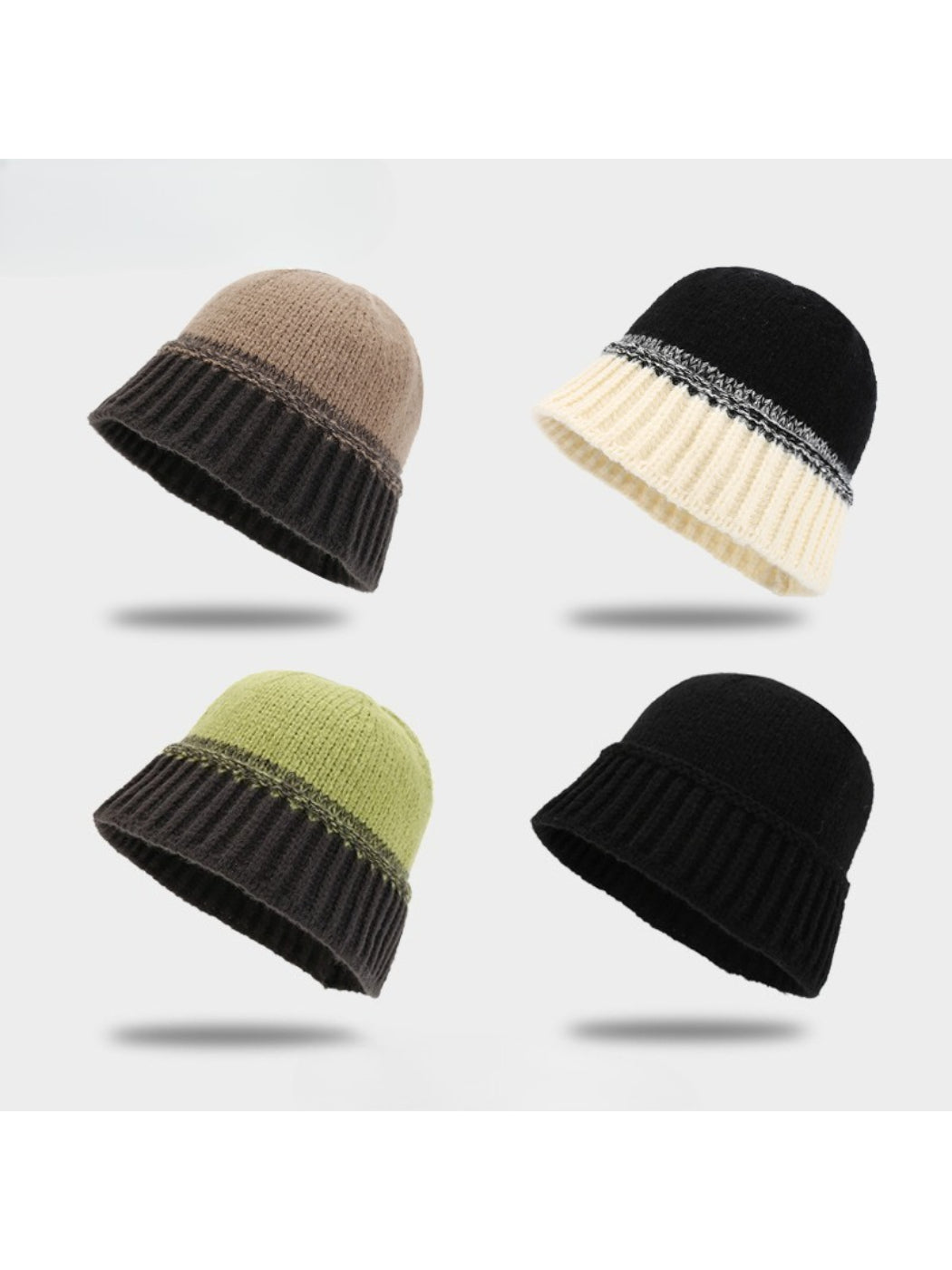 Haila - Contrast Knit Bucket Hat