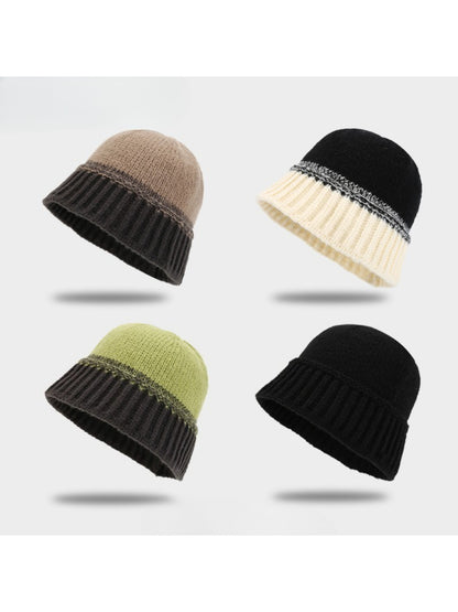 Haila - Contrast Knit Bucket Hat