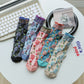 Rufia - Embossed Floral Pattern Women's Socks