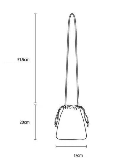 Cosbai - Minimalist Drawstring Knitted Crossbody Bag – Effortless & Chic