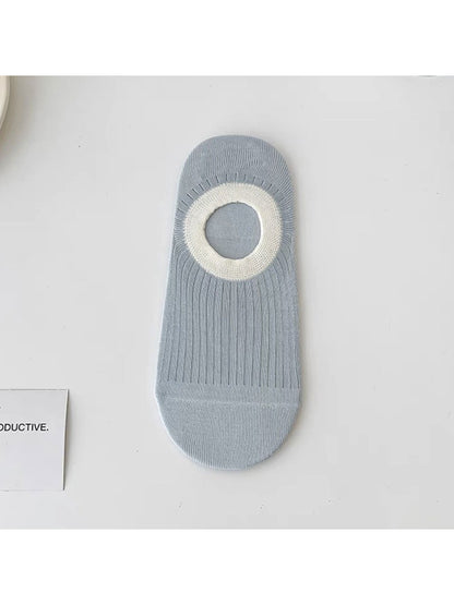 Rufia low cut everyday socks in grey shown from top view