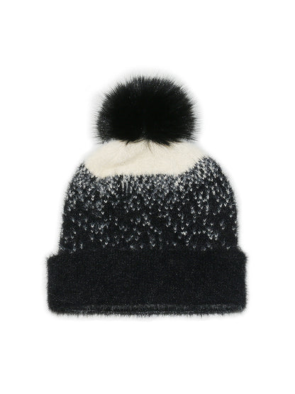 Haila Shiny Yarn Pom Pom Beanie