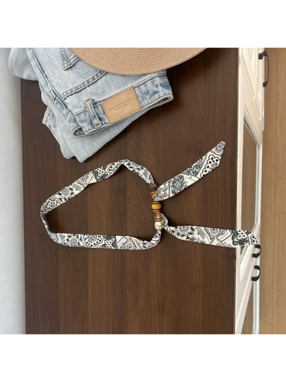 Scarvii Decorative Beaded Skinny Scarf