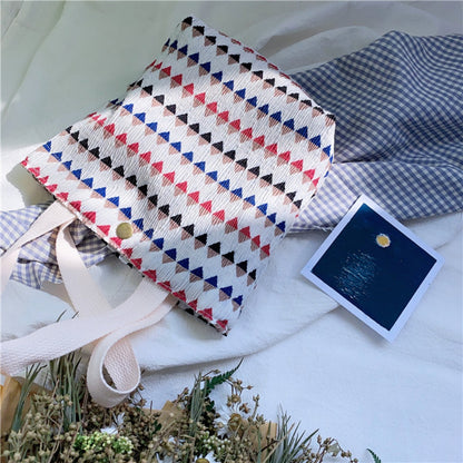 Cosbai - Floral, Geometric, Dots Cute Small Fabric Bag