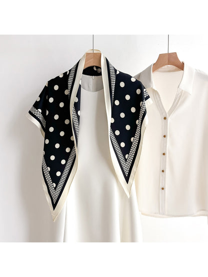 Scarvii - Polka Dot Border Square Scarf