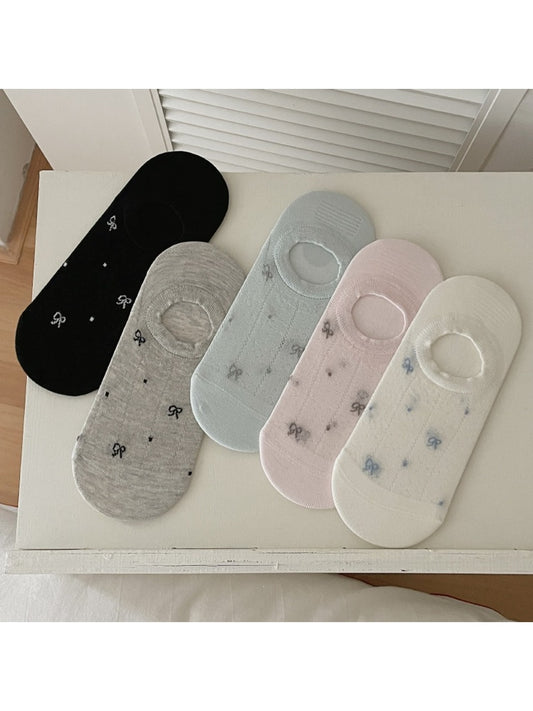 Rufia - Sweet Bow Print No Show Socks