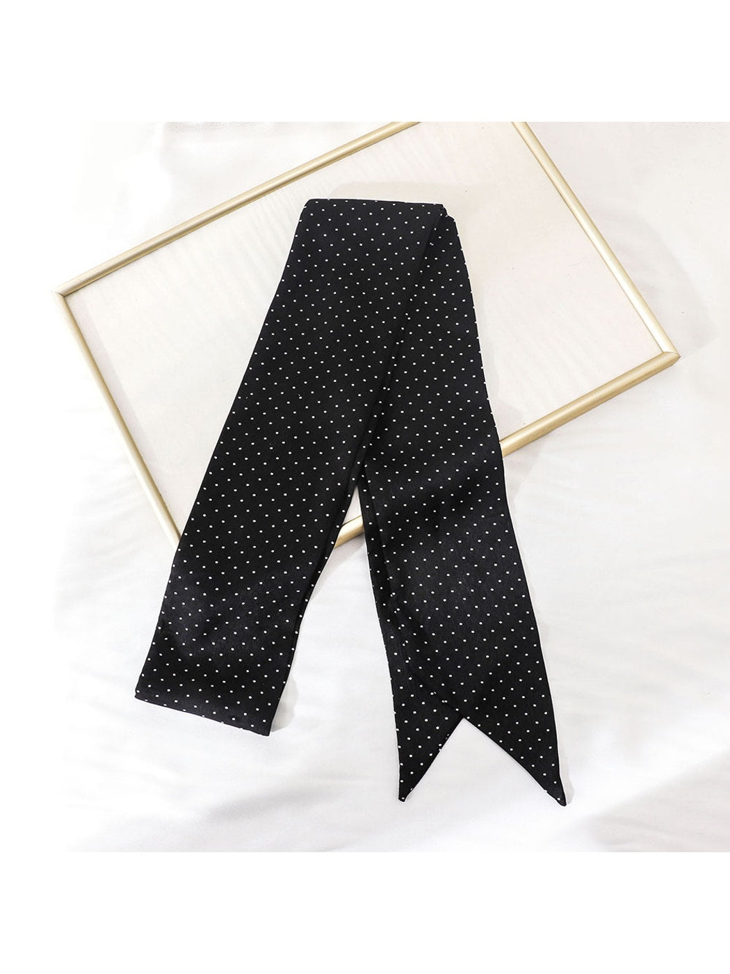 Scarvii - Polka Dot Printed Skinny Scarf