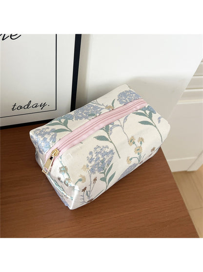 Cosbai - Floral Embroidery Cosmetic Organizer Bag
