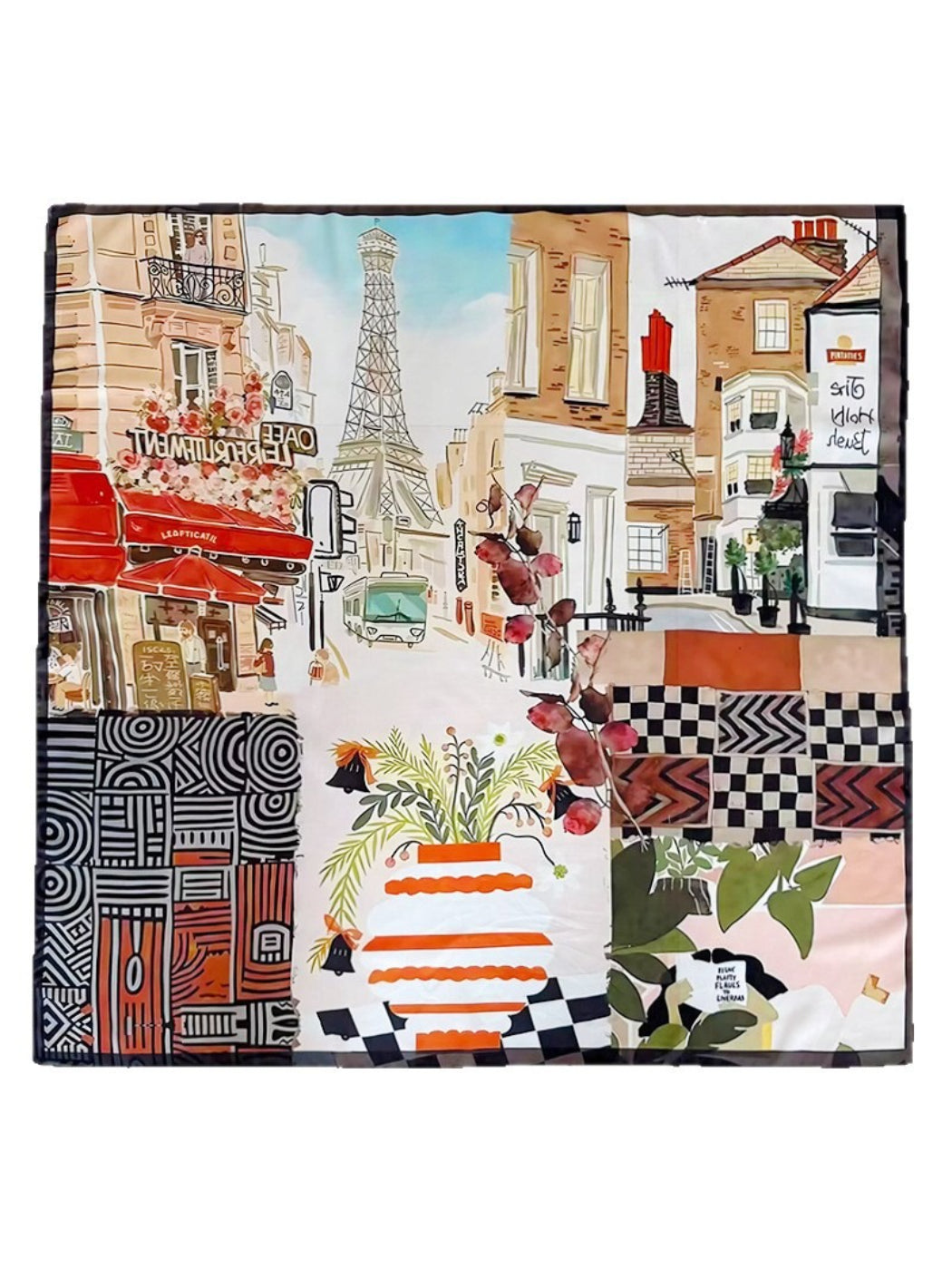 Scarvii Paris Collage Square Scarf