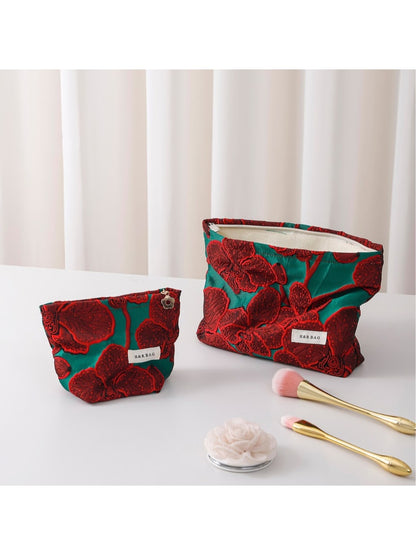 Cosbai Floral Print Handheld Cosmetic Pouch Bag product image