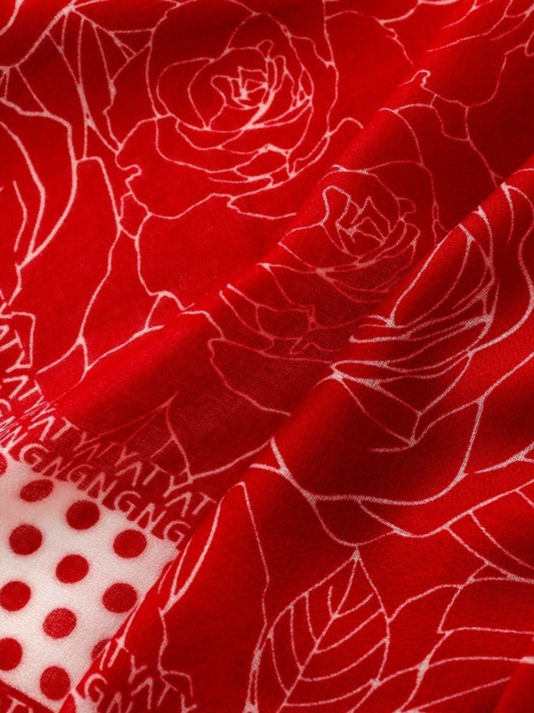 Scarvii - Vintage Dot & Floral Print Scarf - Elegant & Chic
