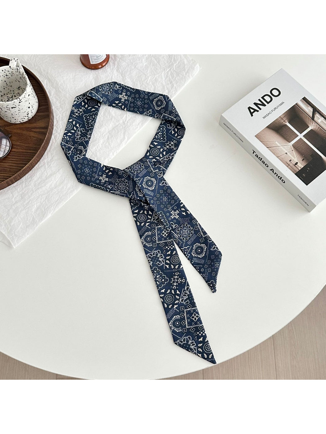 Scarvii Vintage Paisley Pattern Skinny Scarf