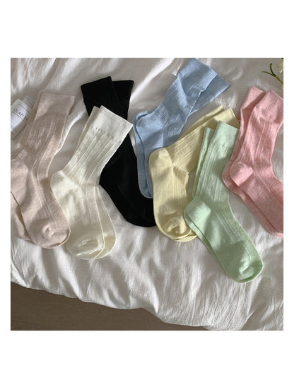 Rufia - Soft Ribbed Knit Crew Socks