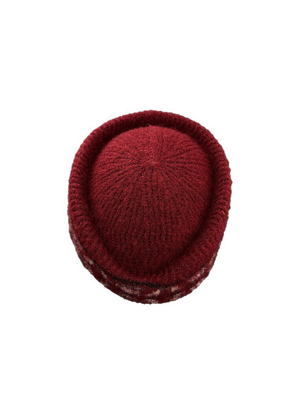 Haila - Brimless Round Crown Knitted Beret Hat