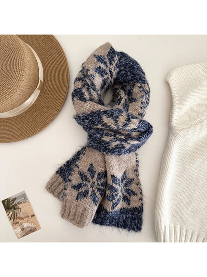 Scarvii - Nordic Snowflake Knit Scarf