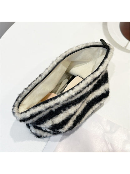Cosbai - Soft Stripe Zip Pouch