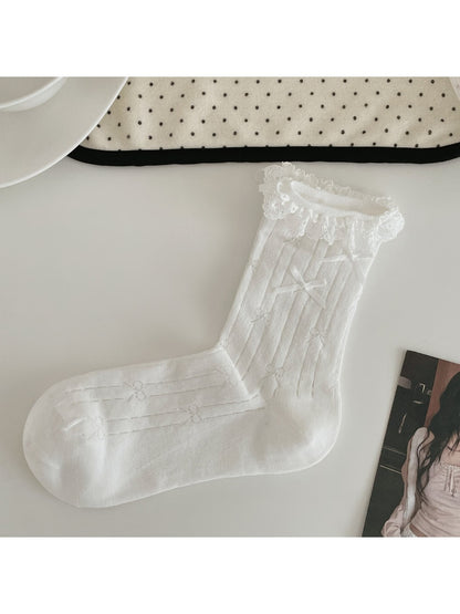 Rufia - Sweet Bow Detail Crew Socks
