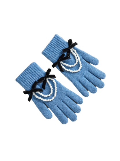 Gloving - Bow and Beaded Touchscreen Gloves