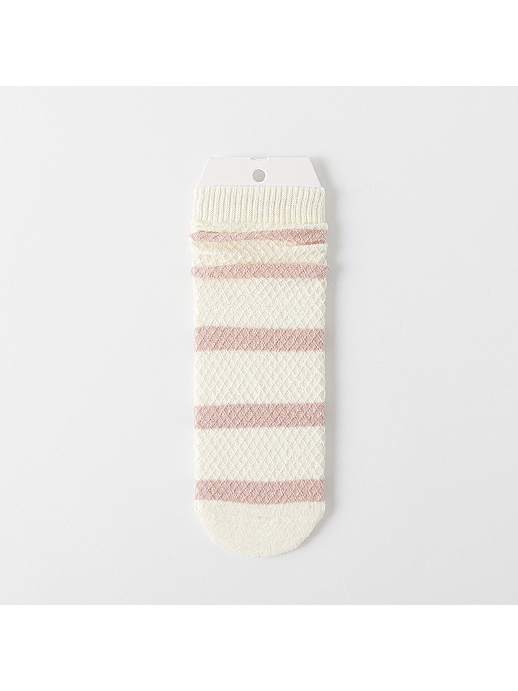 Rufia - Simple Style Candy Color Stripe Casual Crew Socks