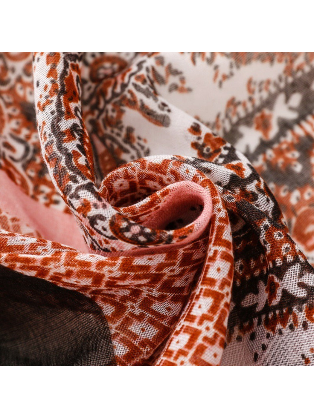 Scarvii - Contrast Panel Tassel Scarf