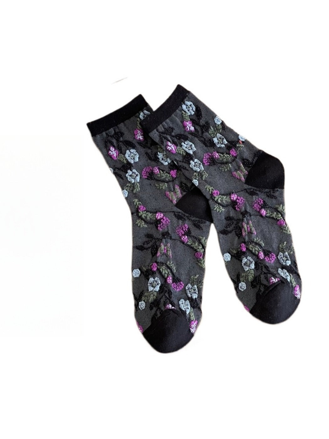 Rufia - Simple Flower Mid-Calf Socks - Chic & Sweet