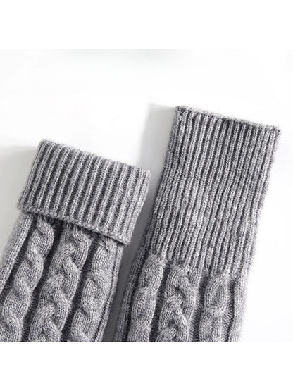 Gloving - Cable Knit Winter Mittens with Soft Lining